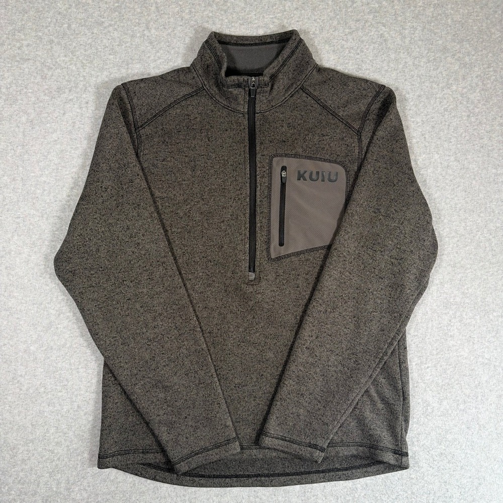 Kuiu Base Camp High Loft Sweater Fleece Jacket Mens Large? Gray Full Zip Outdoor